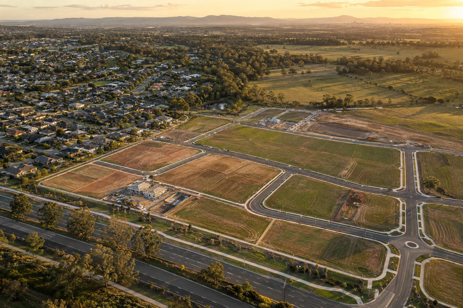 Australian development site viewed from above